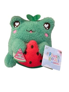 Cuddle Barn Watermelon Scent Wawa the Froggie Plush #Plush Goals Kawaii 7” NWT